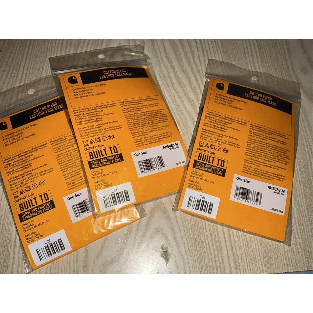 Carhartt Men Accessories Mask Limited‎ Edition Set of 3